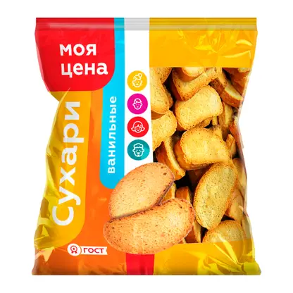 Изображение товара Сухари ванильные Моя цена 350г