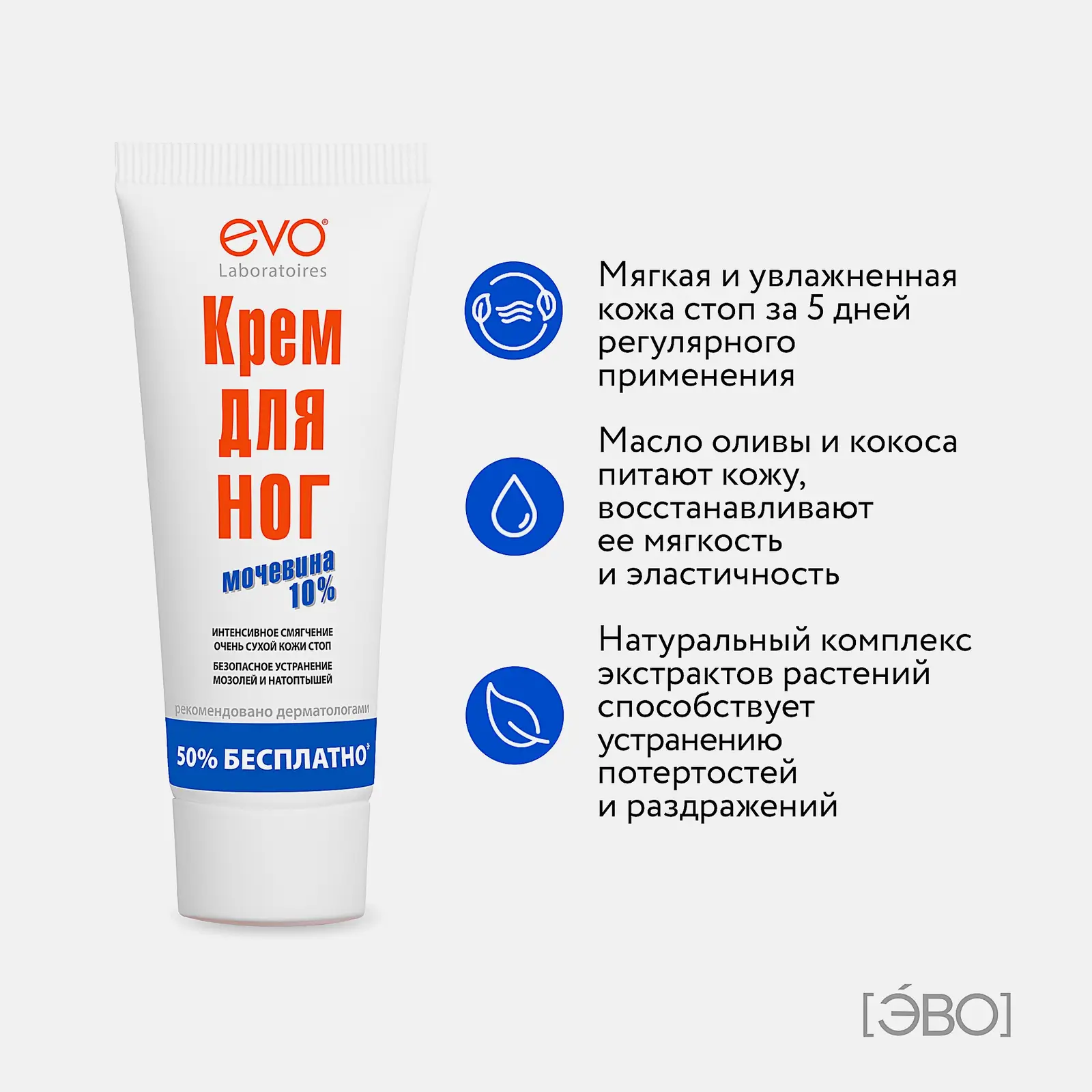 Крем для ног Evo c мочевиной 75мл