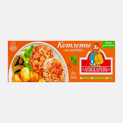 Котлеты Ложкаревъ из индейки 400г