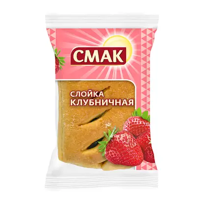 Изображение товара Слойка с клубничной начинкой 60г