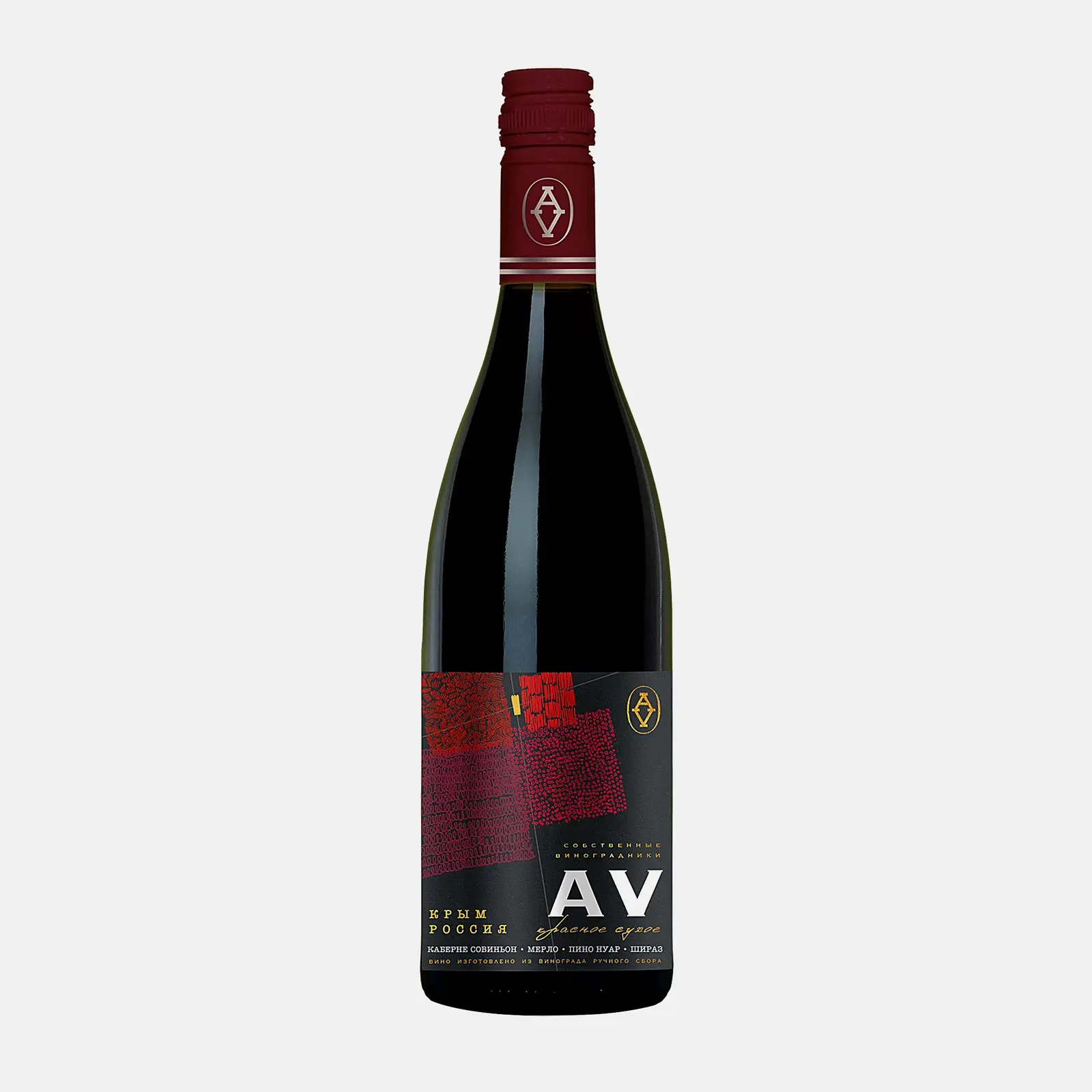 Красное вино сухое Av 13.5% 750мл