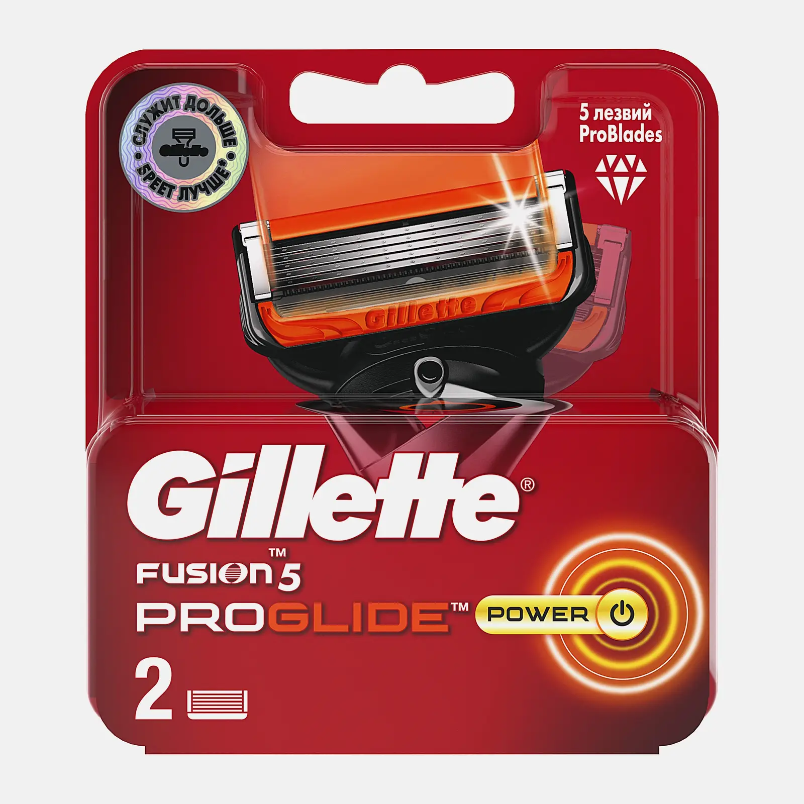 Кассеты для бритья Gillette Fusion 5 ProGlide Power 2шт