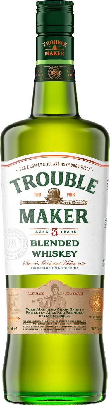 Изображение товара Виски Troublemaker купажированный 40% 700 мл с фруктовыми нотами