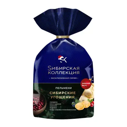Изображение товара Пельмени Сибирские угощения 700г с говядиной и курицей - классика кухни