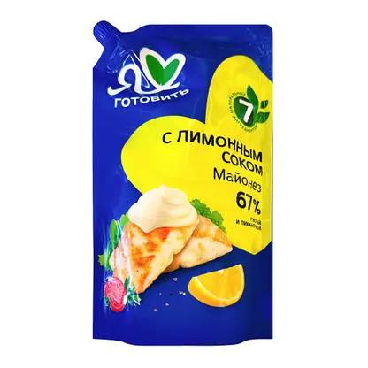 Изображение товара Майонез Я люблю готовить с лимонным соком 67% 374г
