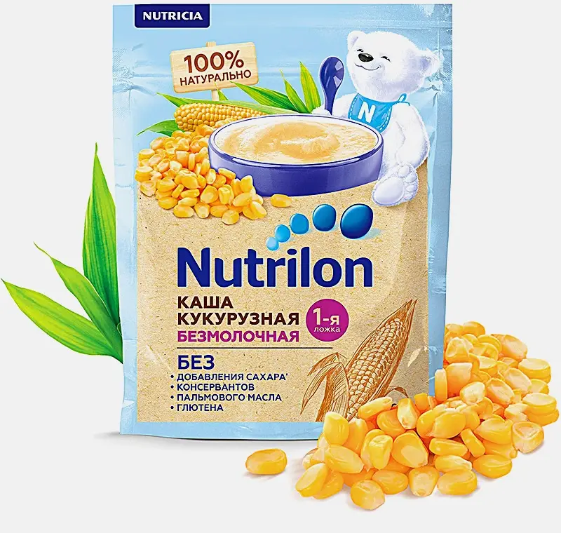 Каша Nutrilon Кукурузная безмолочная 180г Каша Nutrilon Кукурузная безмолочная 180г