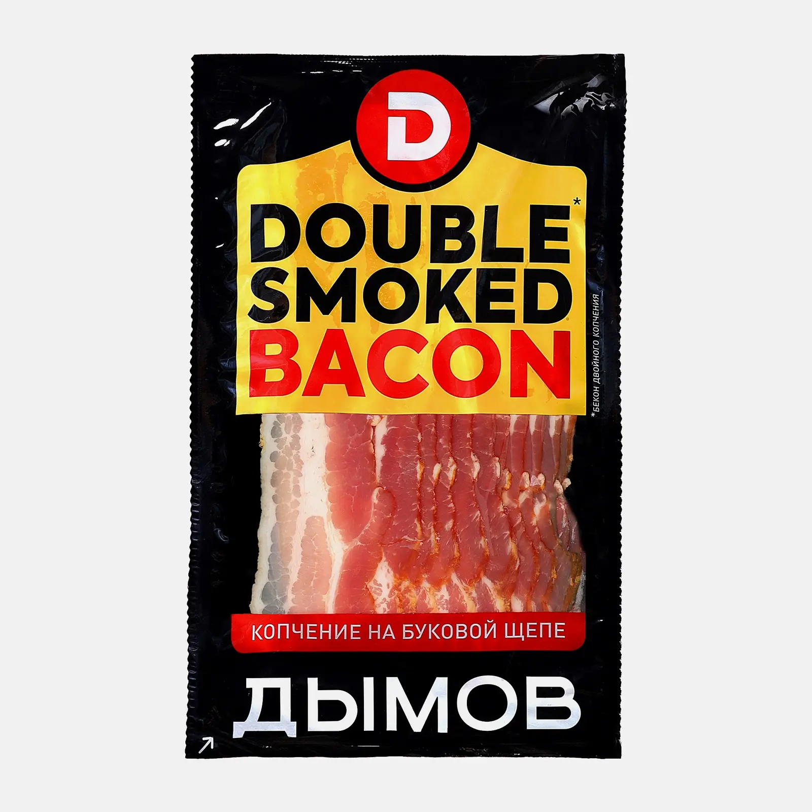 Бекон Дымов Double Smoked сырокопченый нарезка 200г