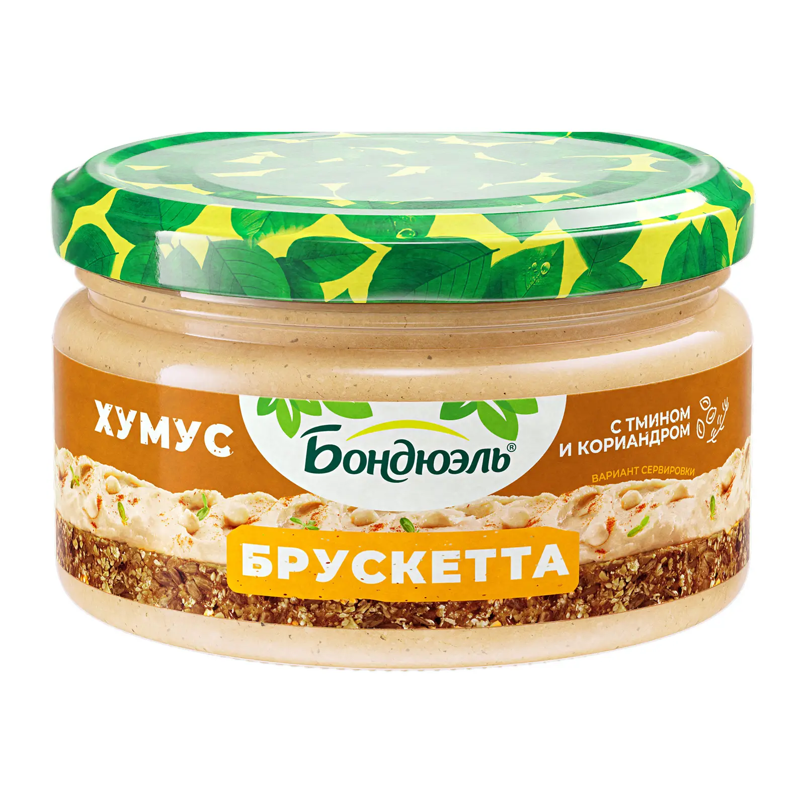 Изображение товара Брускетта Бондюэль Хумус 220 г - Вкусный и полезный перекус