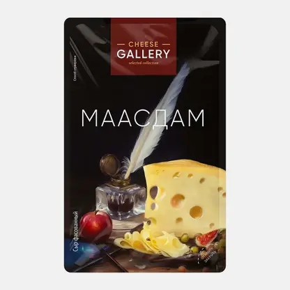 Сыр Cheese Gallery Маасдам нарезка 45% 125г