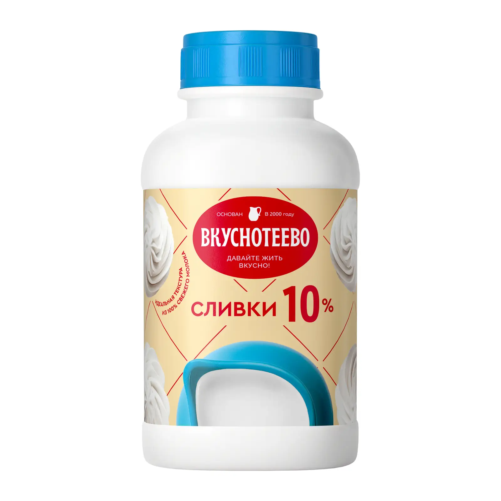 Изображение товара Сливки Вкуснотеево ультрапастеризованные 10% 450г - высокое качество