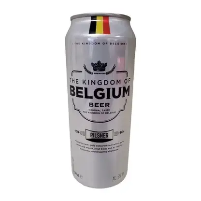 Изображение товара Пивной напиток Kingdom Of Belgium Pilsner фильтрованный 5% 500мл