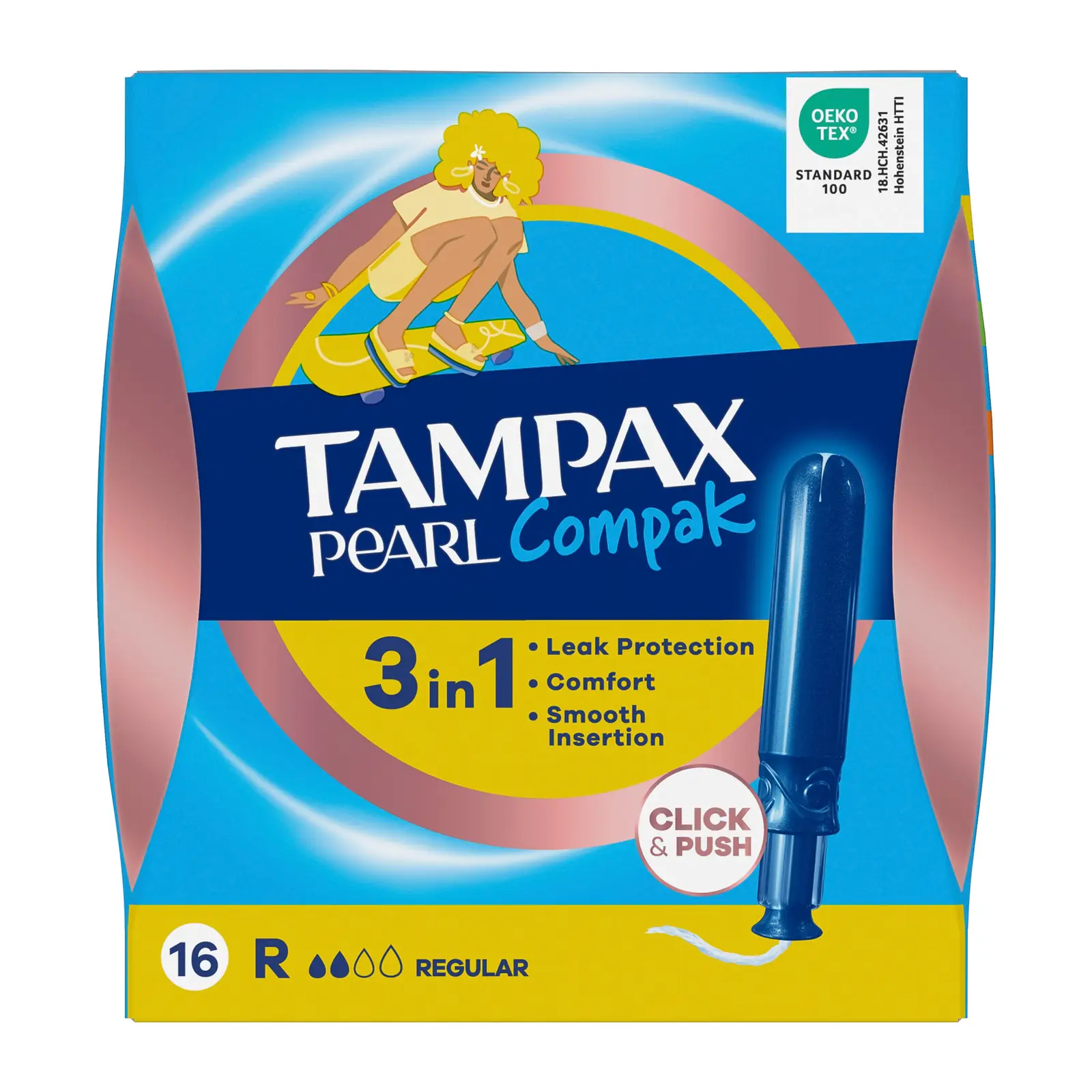 Тампоны Tampax Compak Pearl Regular с аппликатором 16шт