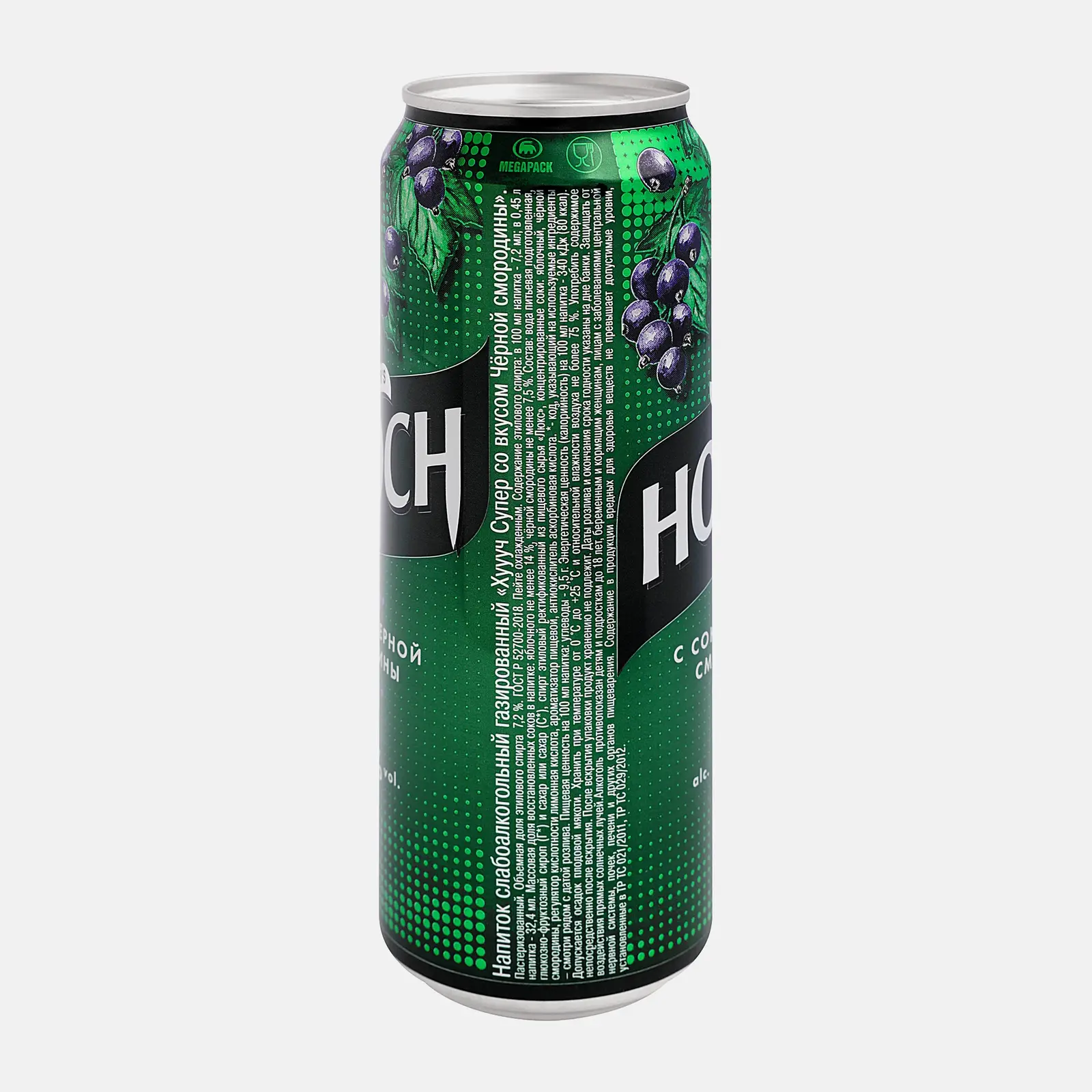 Напиток с соком черной смородины Hooch Super 7.2% 450мл