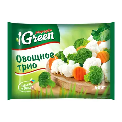 Изображение товара Овощное трио Морозко Green быстрозамороженное 400г