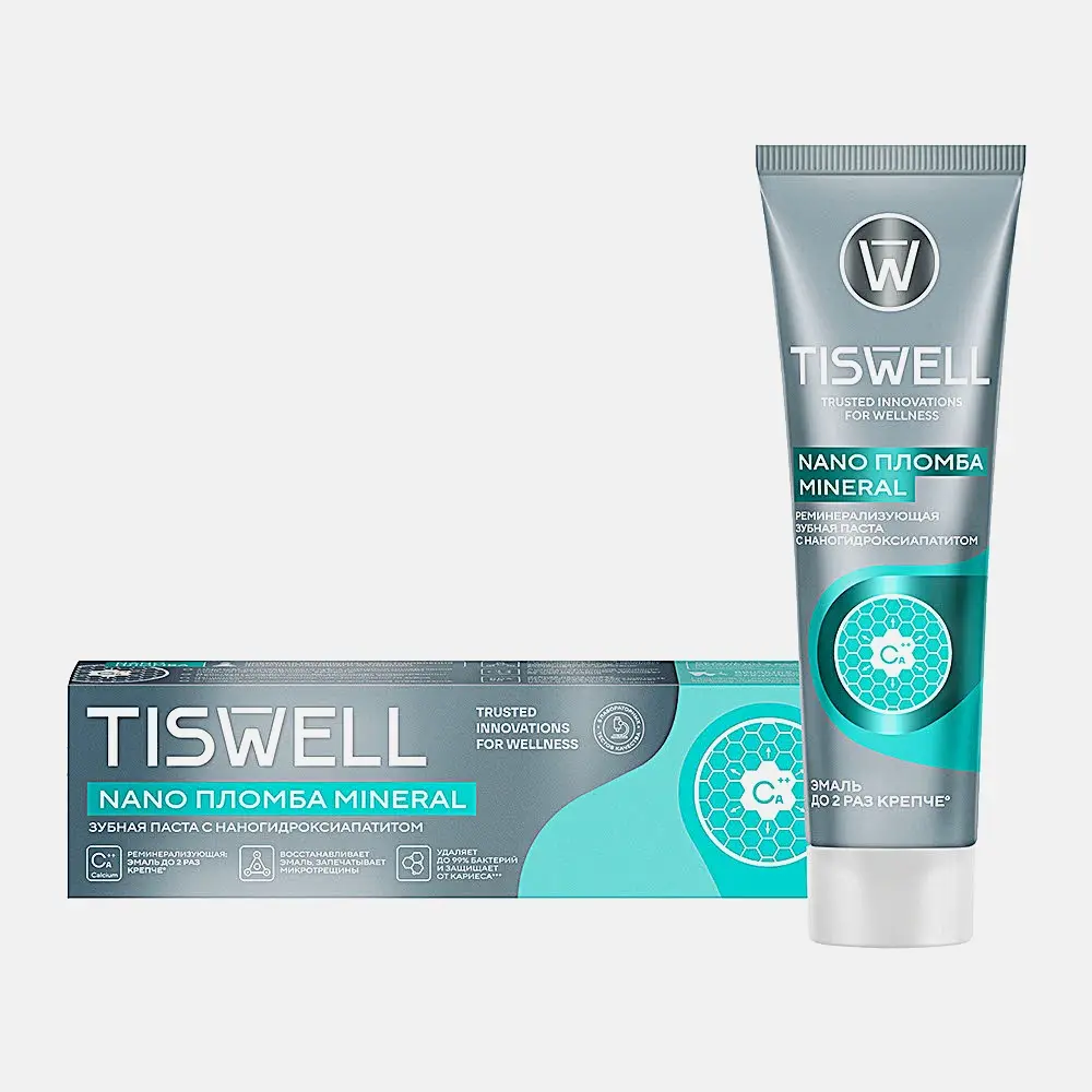 Зубная паста Tiswell реминерализующая с наногидроксиапатитом 110мл - фото 3