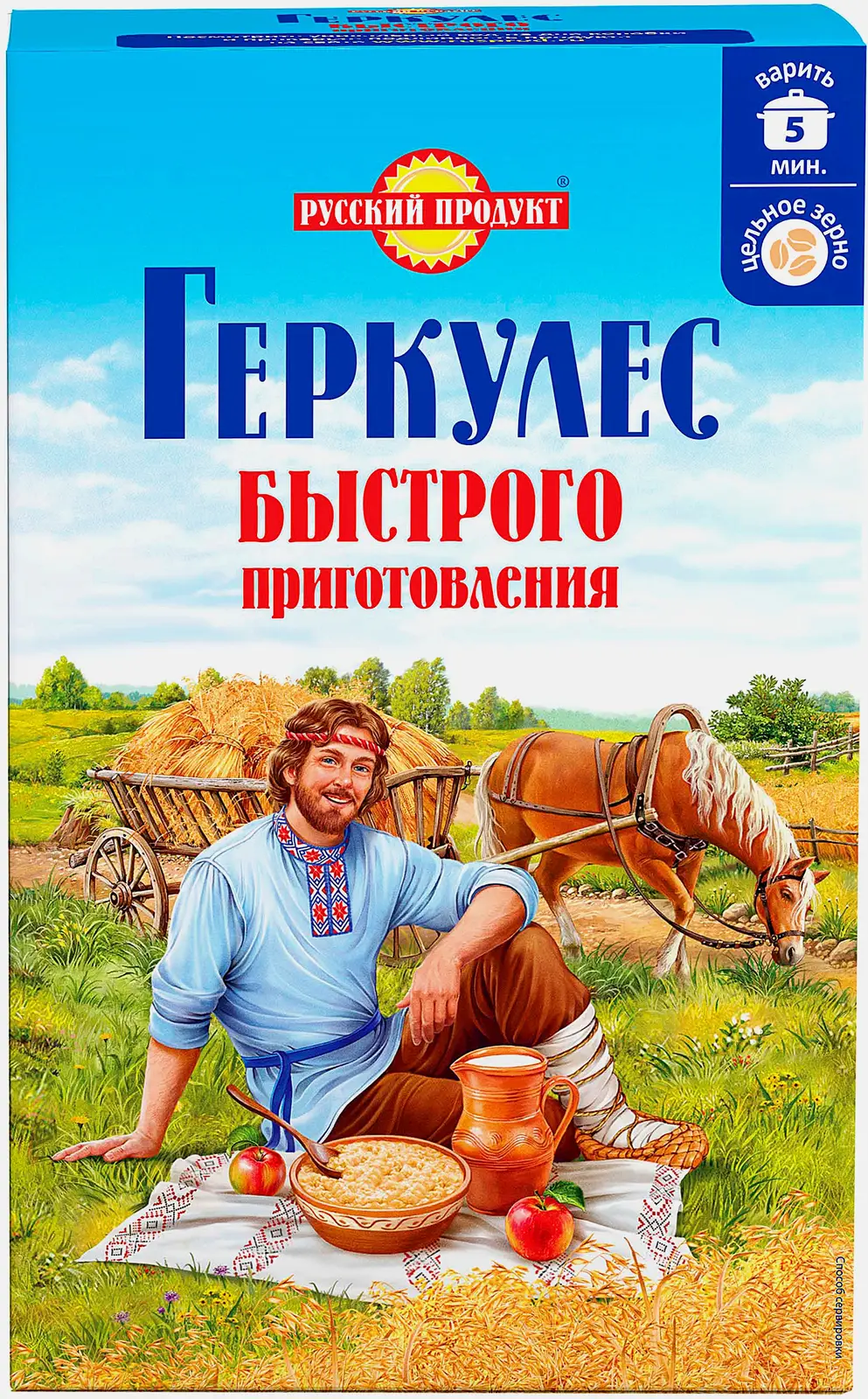 Изображение товара Хлопья Русский Продукт Геркулес быстрого приготовления 420г для здорового и быстрого завтрака