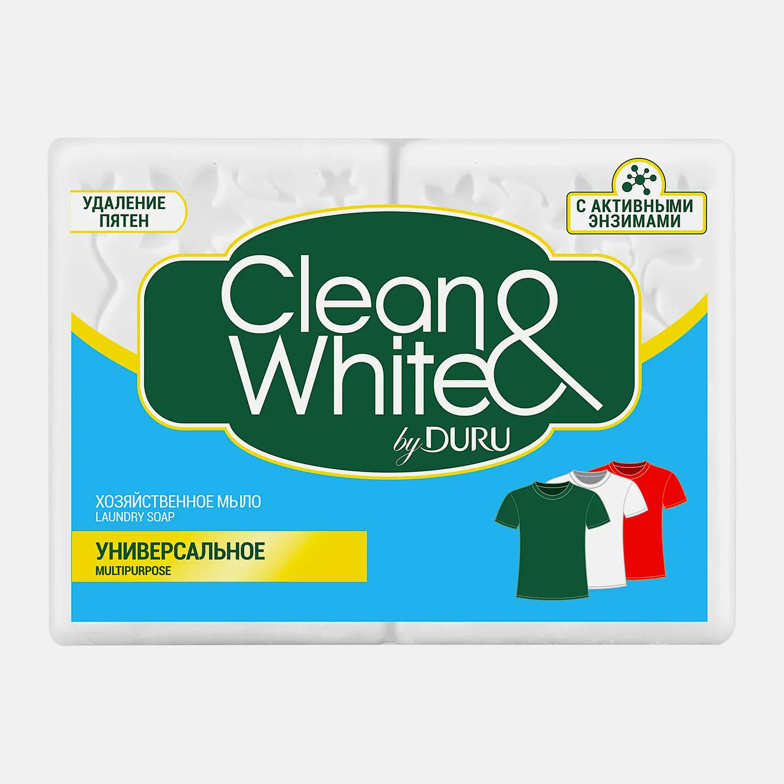 Изображение товара Хозяйственное мыло Duru Clean&White Универсальное 2шт 120г