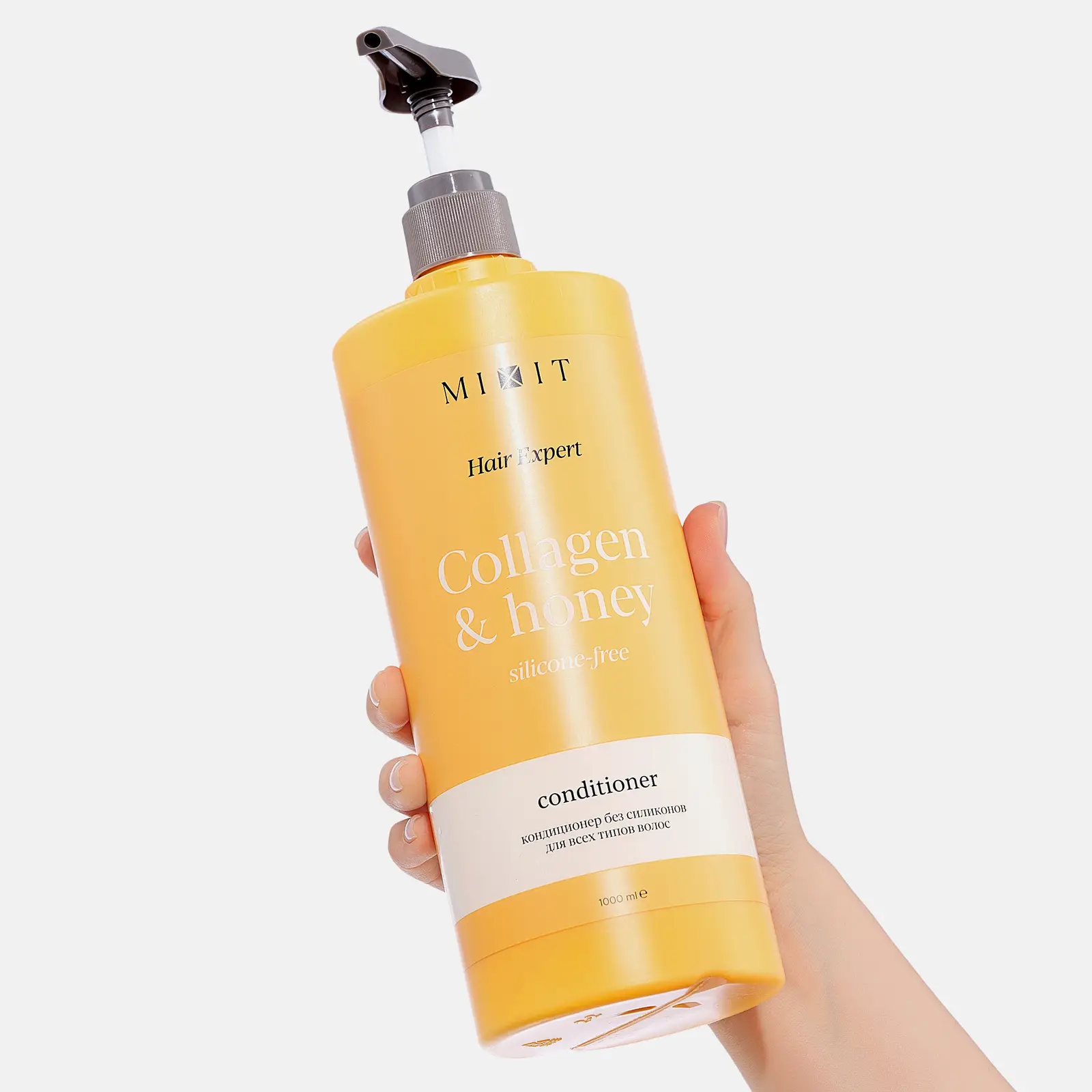Бессульфатный кондиционер для волос Collagen & Honey Hair Expert Mixit 1л - фото 2