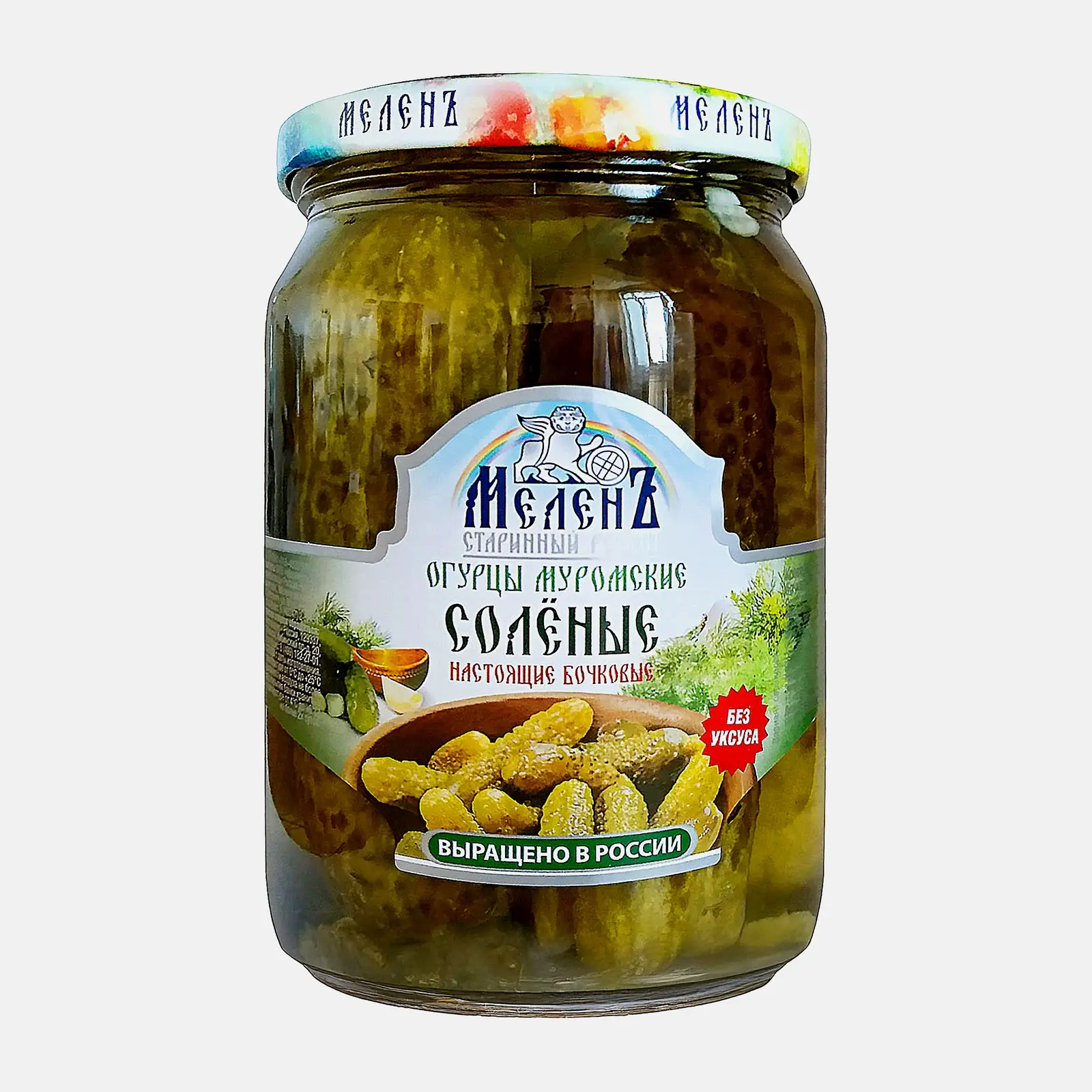 Изображение товара Огурцы Меленъ соленые в упаковке 680г