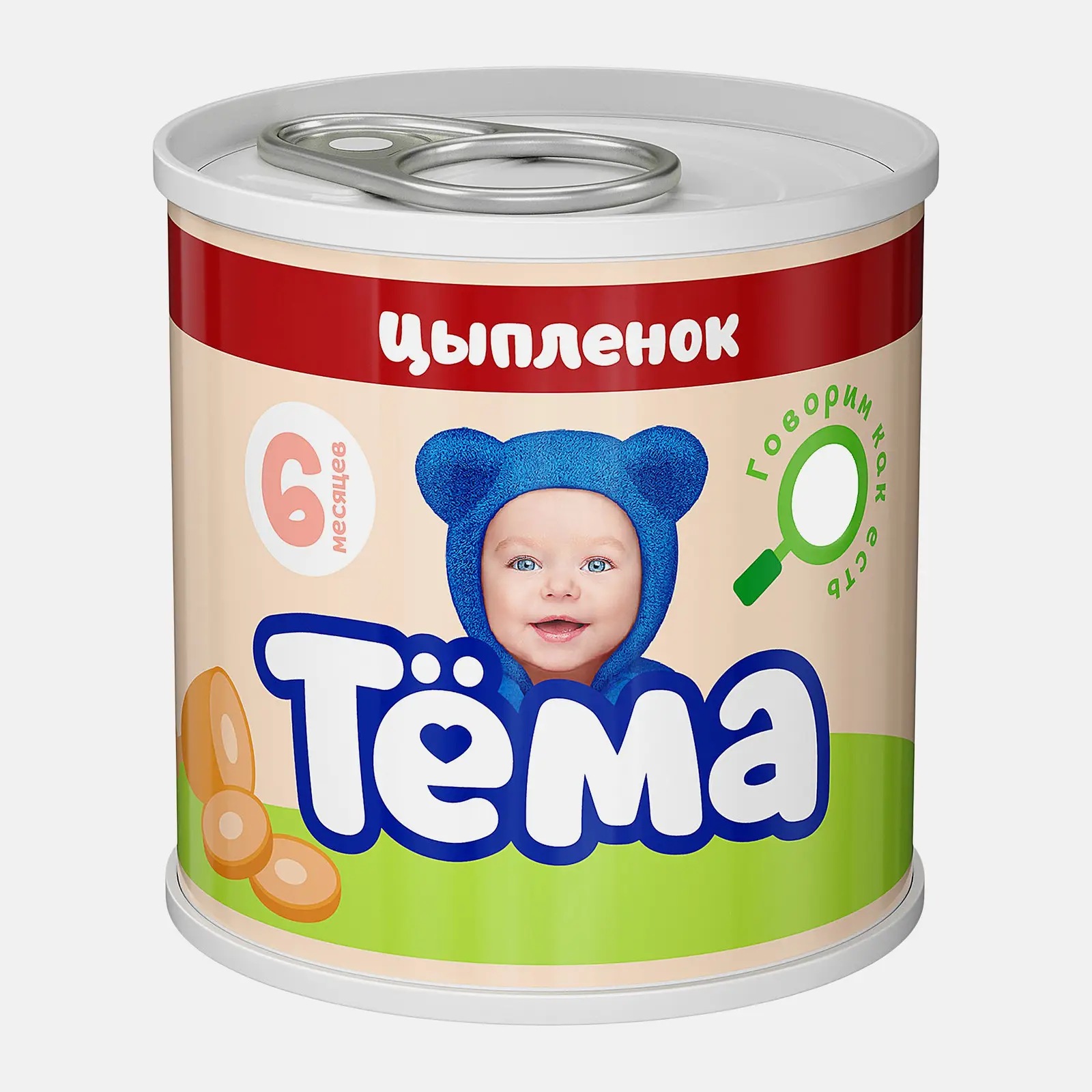 Изображение товара Пюре Тема цыпленок 90 г натуральное питание для малышей с 6 месяцев