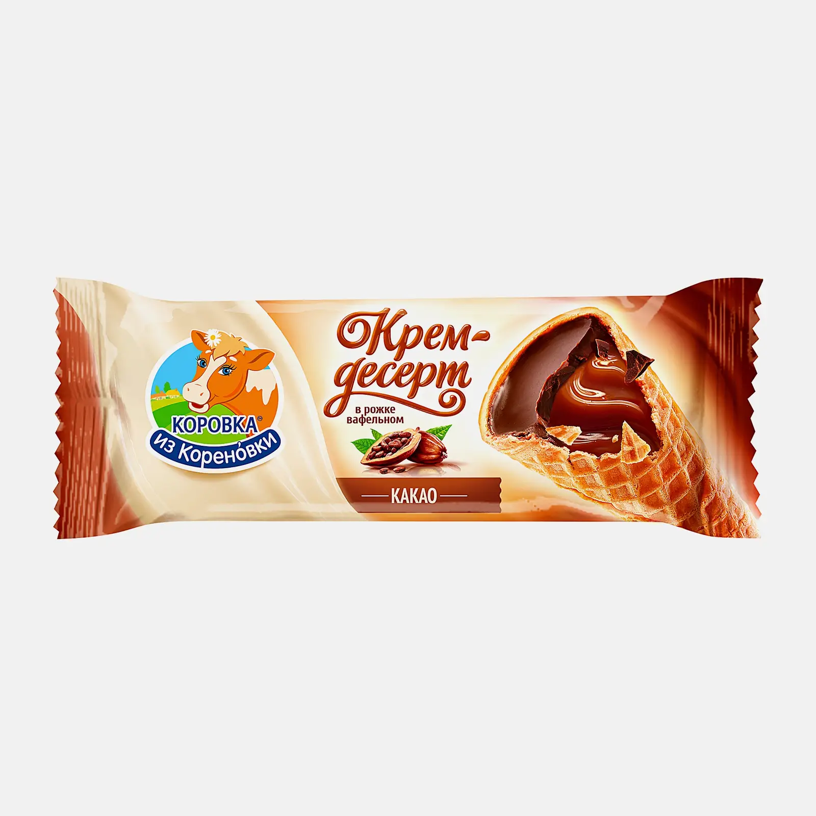 Изображение товара Крем-десерт в вафельном рожке с какао Коровка из Кореновки 40г