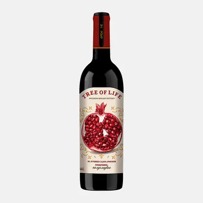 Плодовая алкогольная продукция Дерево жизни Гранат красное полусладкое 12% 750мл