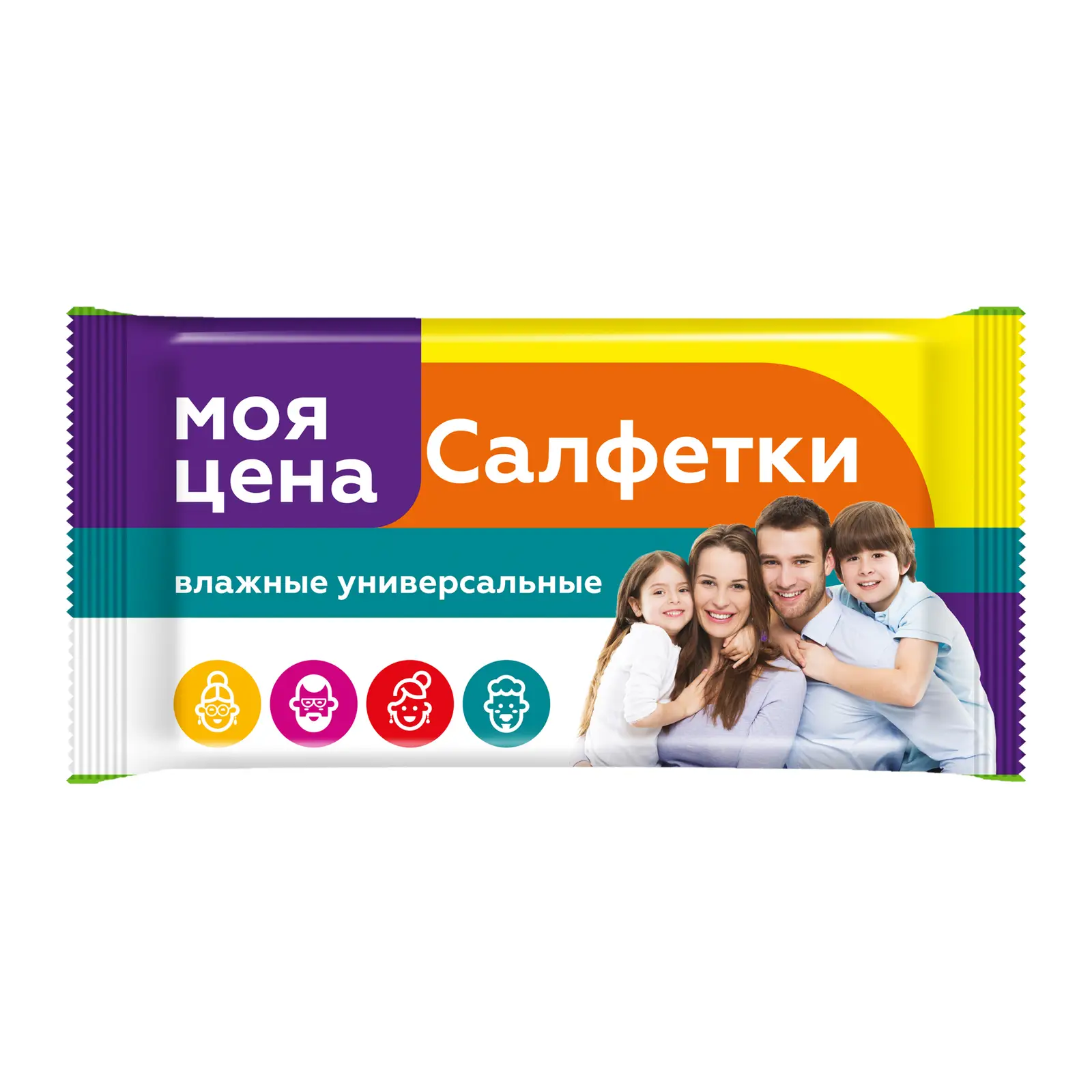 Влажные салфетки Моя цена универсальные 15шт