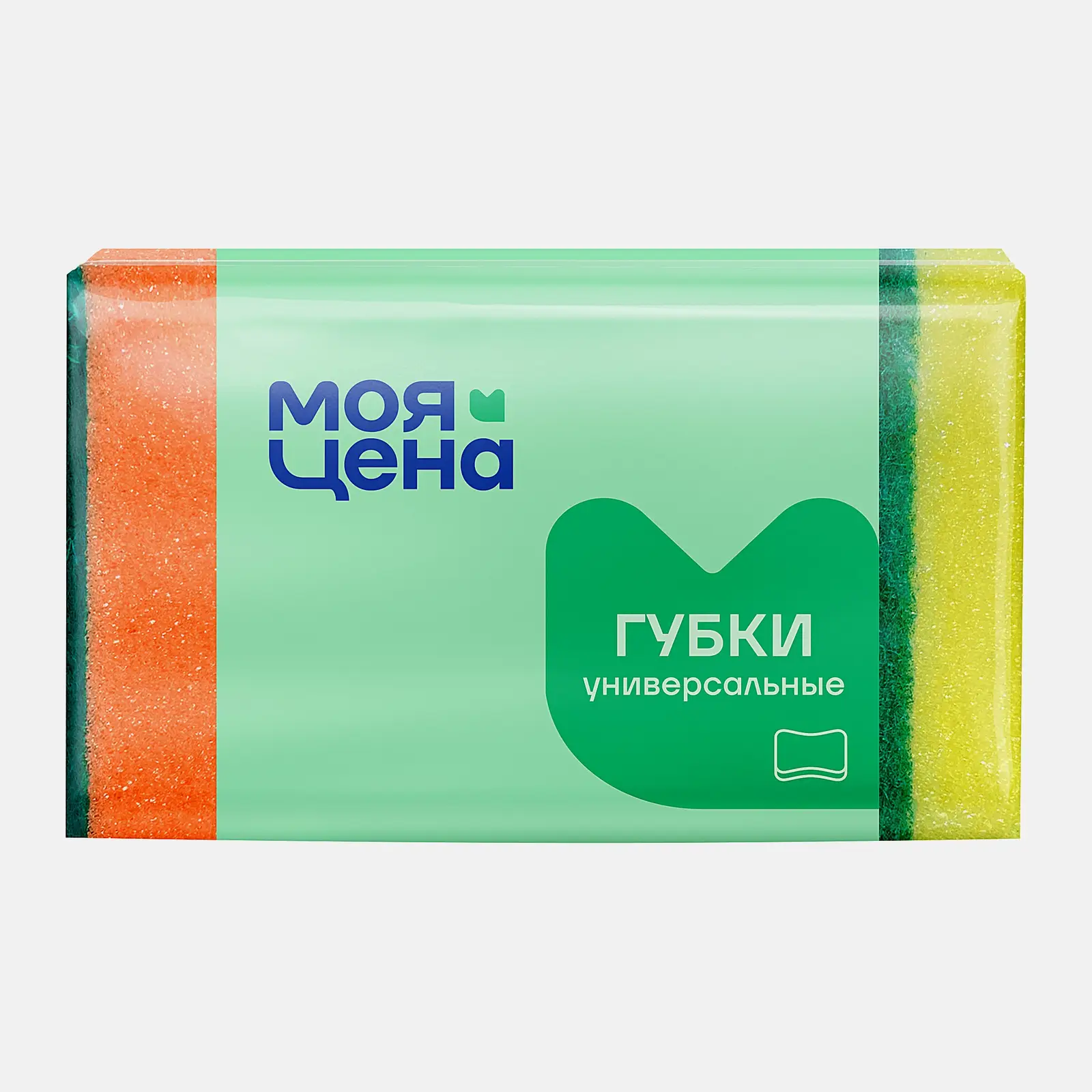 Губки для посуды Моя цена универсальные 5шт 