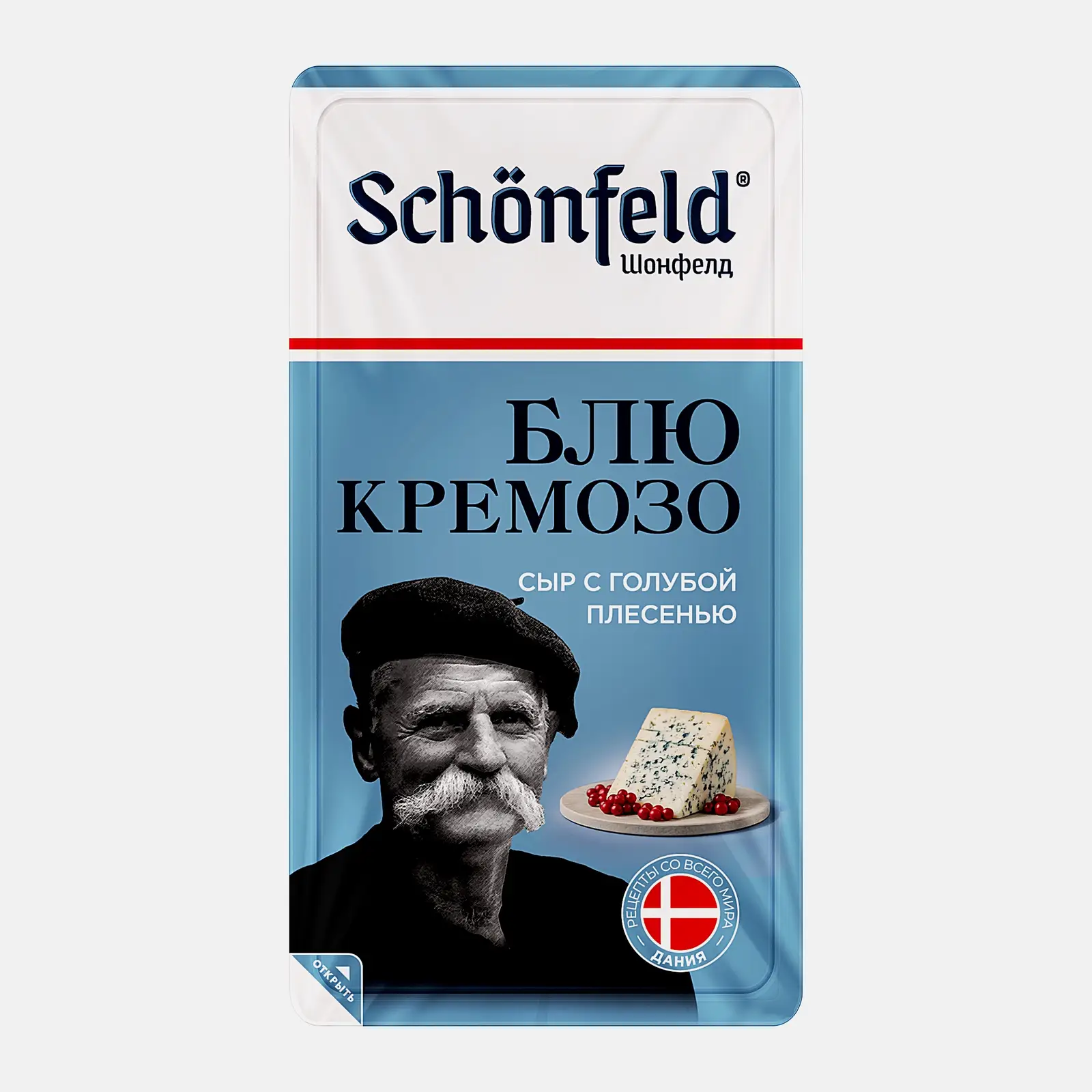 Сыр с голубой плесенью Блю Кремозо Schonfeld 50% 100г Сыр с голубой плесенью Блю Кремозо Schonfeld 50% 100г