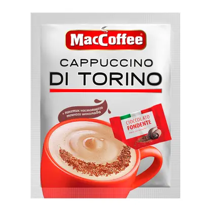 Изображение товара Кофе 3в1 MacCoffee Cappuccino Di Torino Темный шоколад растворимый 25.5г