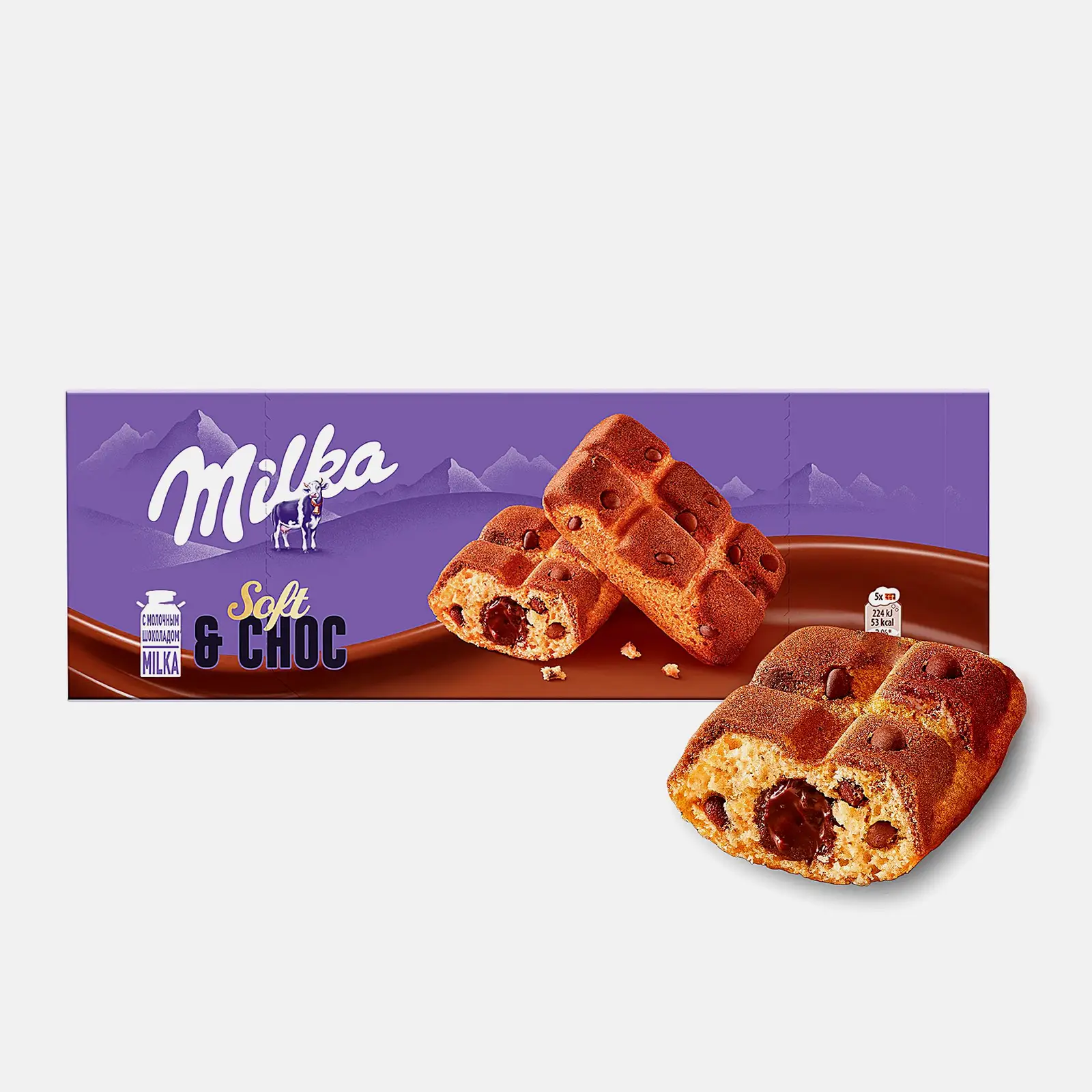 Пирожное бисквитное с шоколадной начинкой Milka 175г