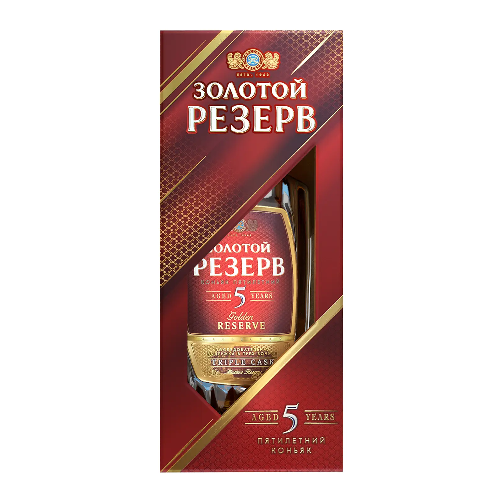 Изображение товара Коньяк Золотой резерв 5 лет 40% 500мл