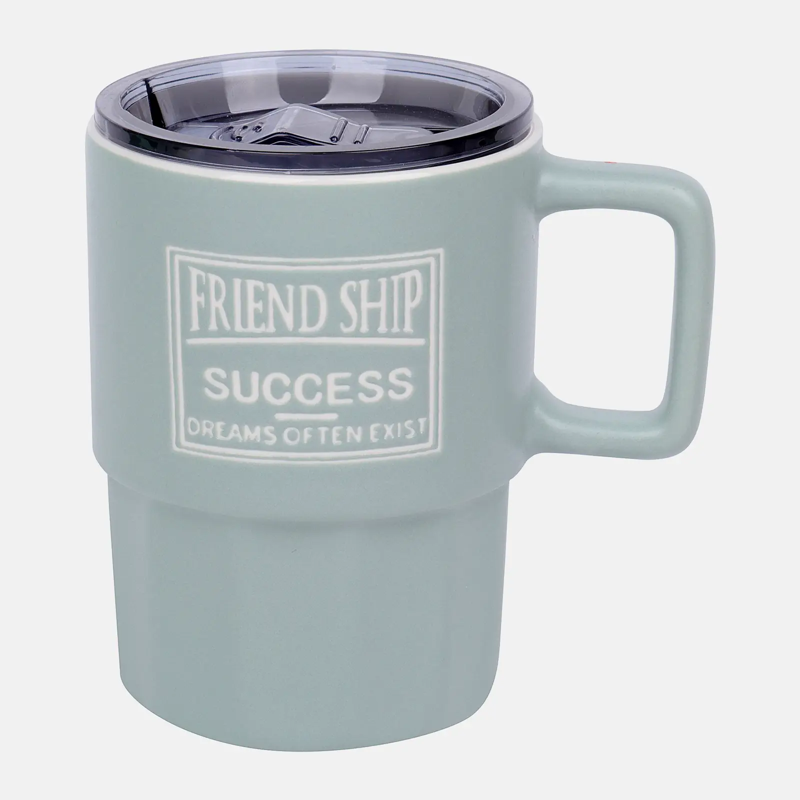 Кружка с крышкой 500мл в ассортименте