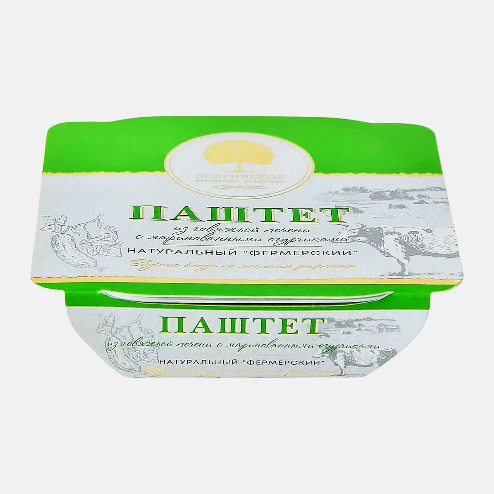 Паштет из говяжьей печени с маринованными огурцами Добринское ФХ 100г - фото 2