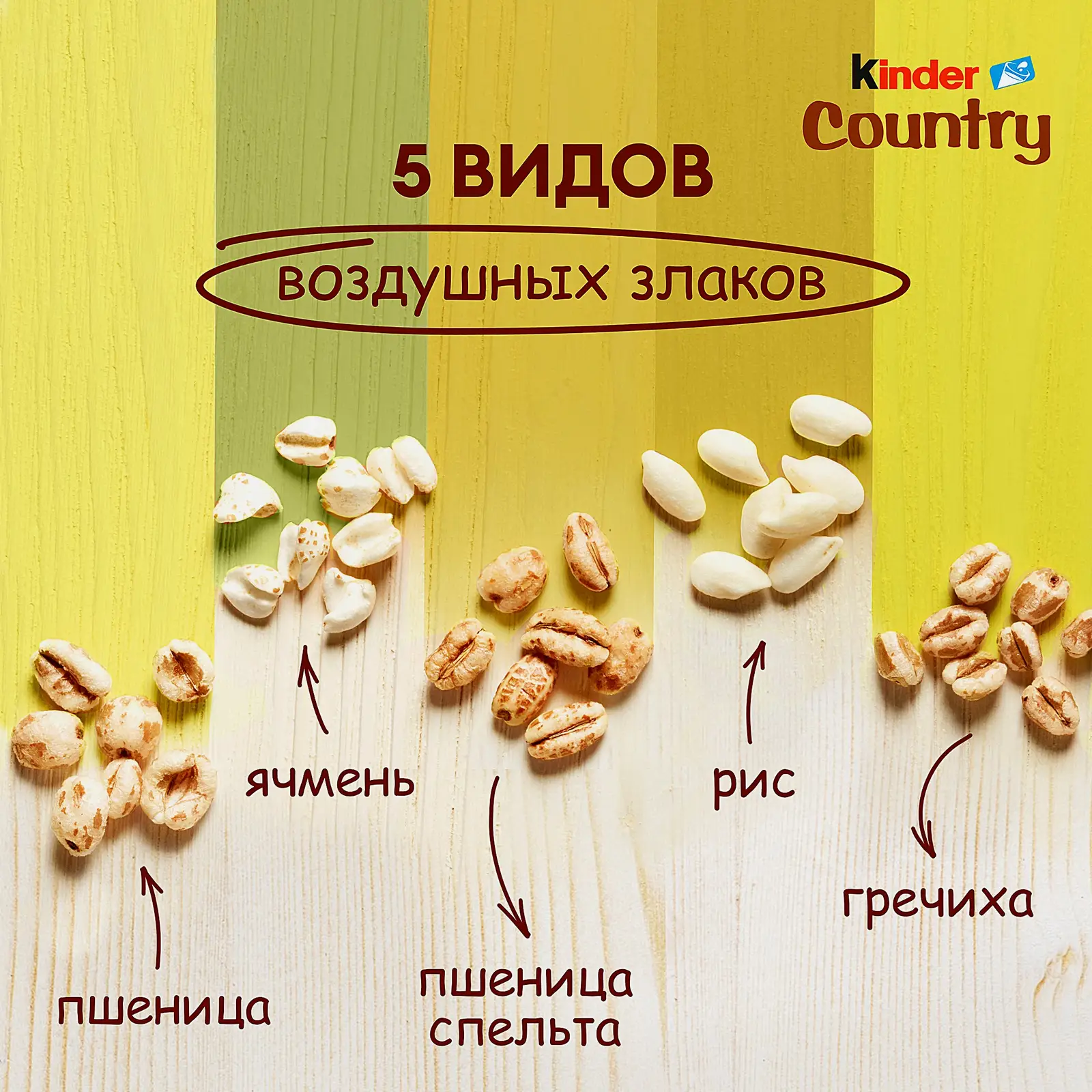 Молочный шоколад Country с молочно-злаковой начинкой Kinder 23.5г - фото 4
