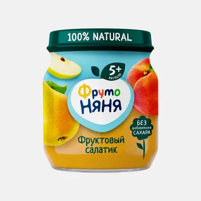 Пюре Фруктовый салатик с 5 месяцев Фрутоняня 100г