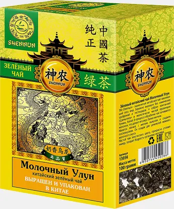 Чай зеленый Shennun Молочный Улун крупнолистовой 100г