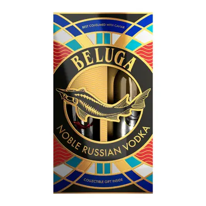 Водка Beluga Noble 40% 700мл + стакан