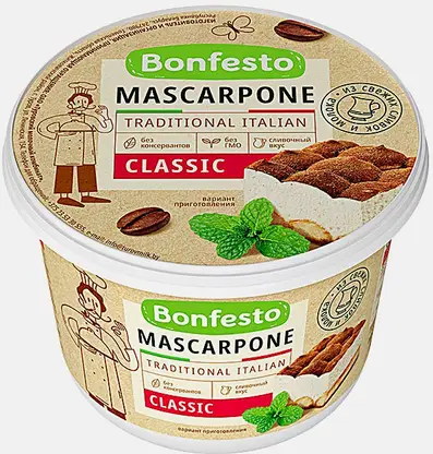 Сыр Bonfesto Маскарпоне мягкий 78% 500г