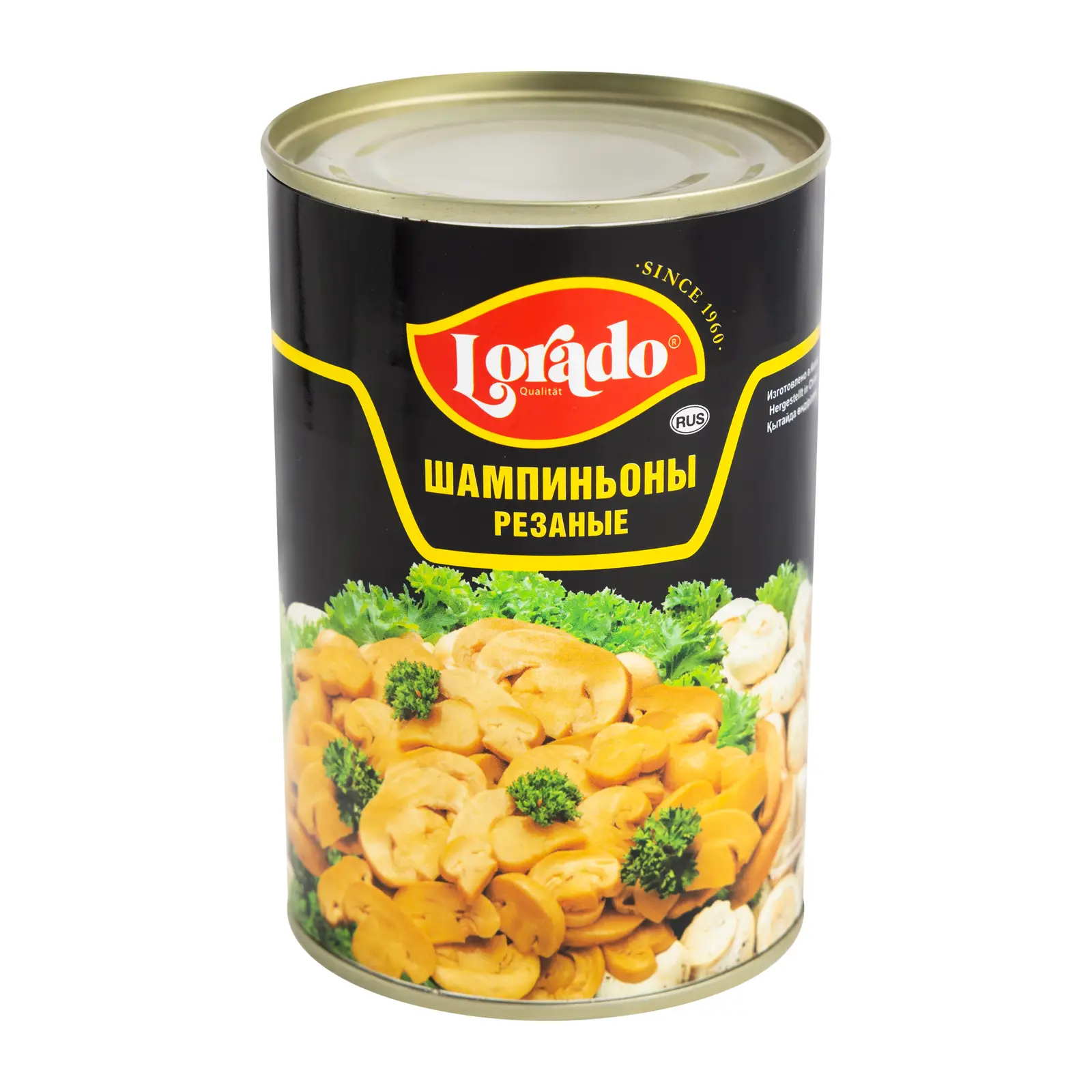 Изображение товара Консервированные шампиньоны Lorado резаные 425 мл натуральный продукт