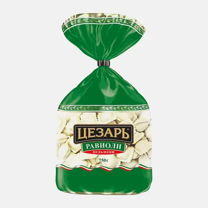 Пельмени Равиоли свино-говяжьи Цезарь 750г