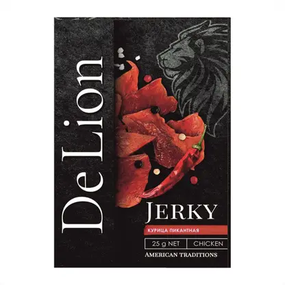 Изображение товара Курица Jerky Сушеная пикантная 25г - мясной снек с натуральными специями
