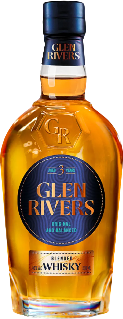 Изображение товара Виски Glen Rivers 40% 0.5л Россия натуральный купажированный напиток