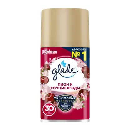Изображение товара Сменный баллон для освежителя воздуха Glade Automatic Пион и сочные ягоды 269мл