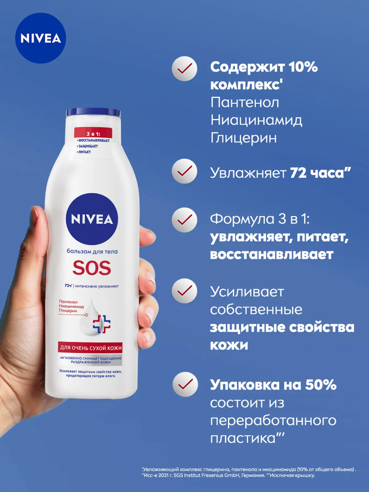 Бальзам для тела NIVEA Sos восстанавливающий 250мл