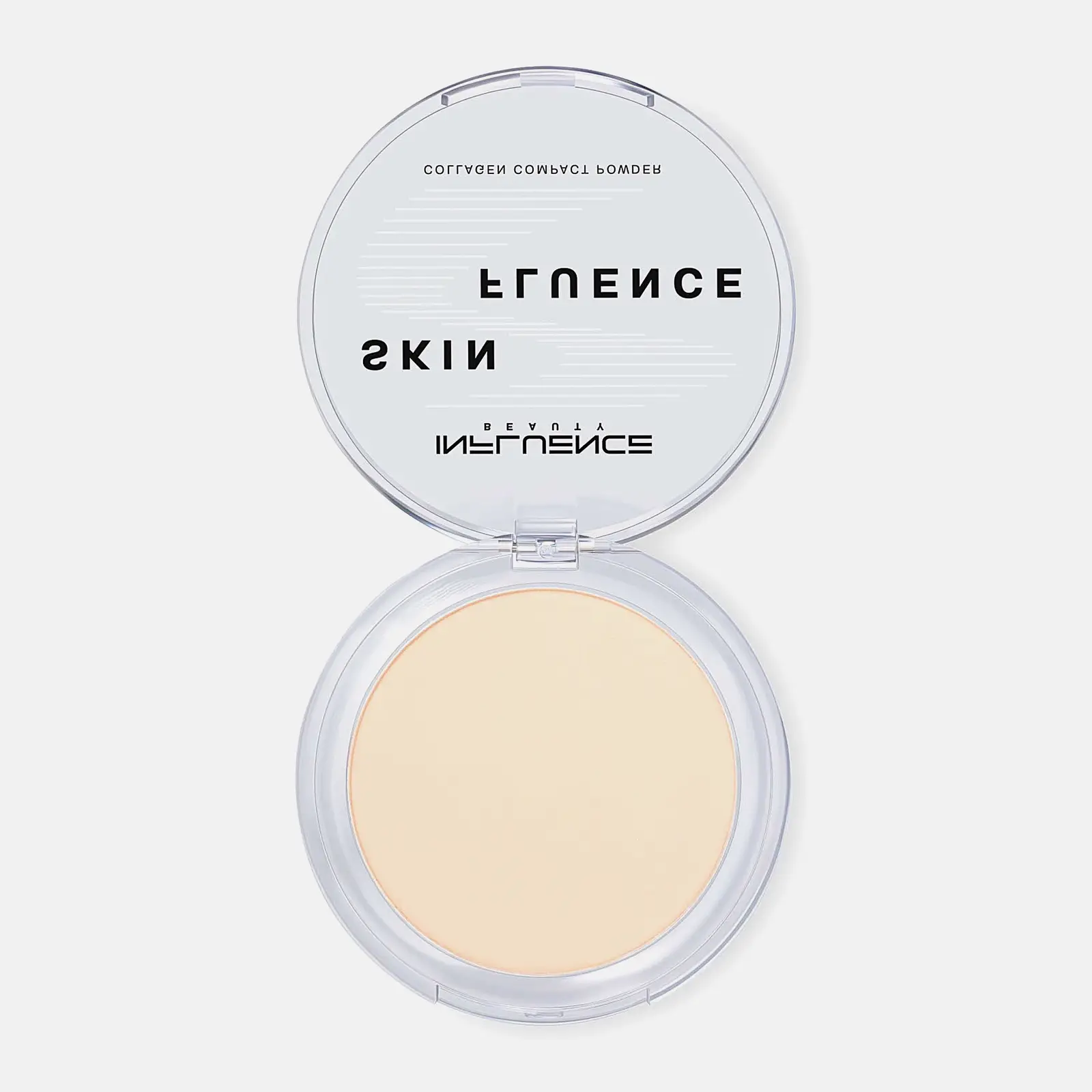 Компактная пудра для лица с коллагеном тон 01 Светло-бежевый Influence Beauty Skinfluence