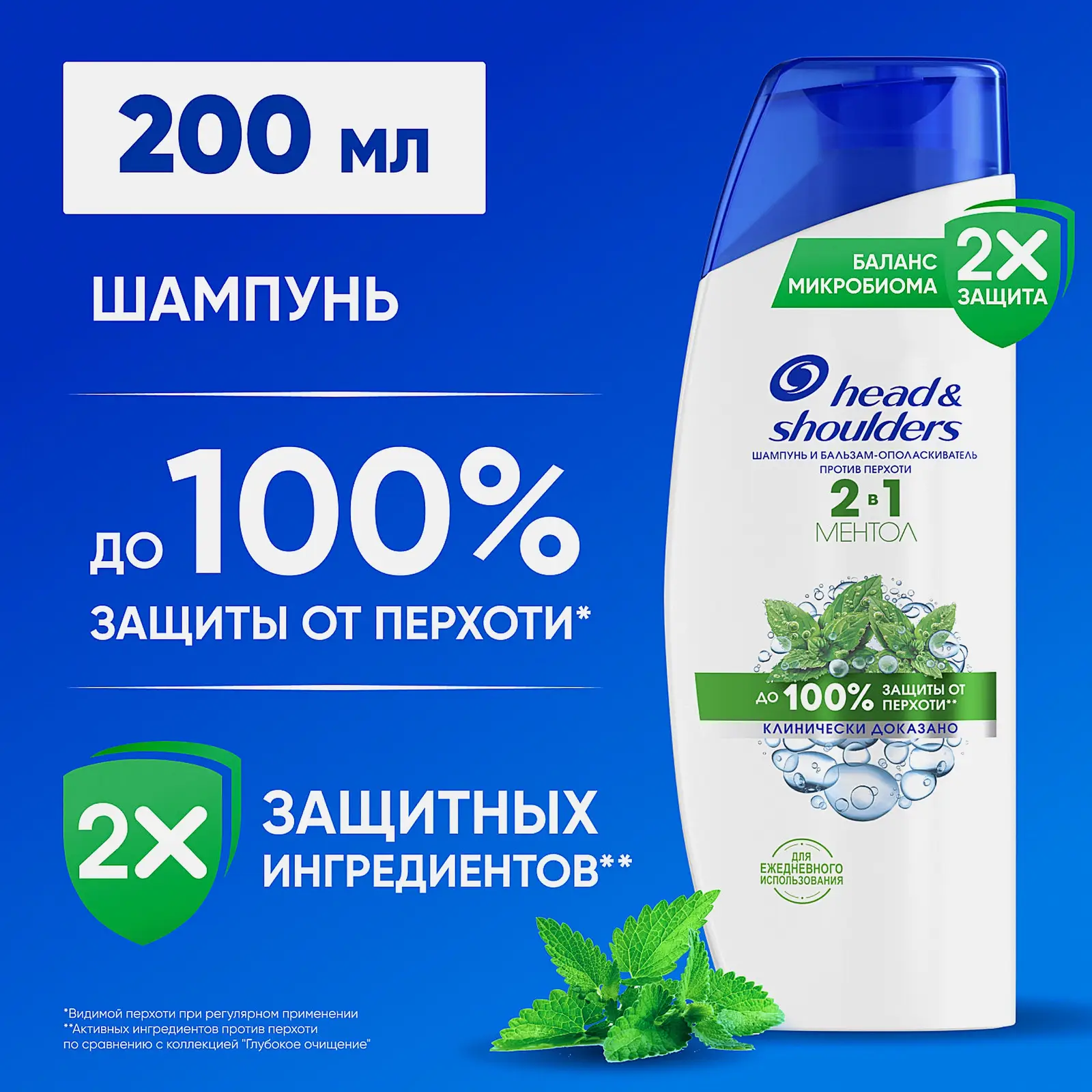 Шампунь и бальзам-ополаскиватель для волос Head&Shoulders Ментол 200мл - фото 5