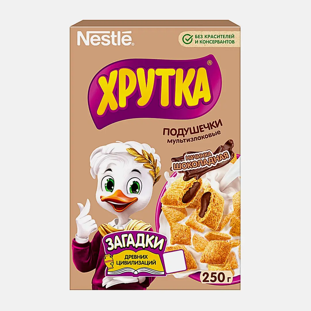 Подушечки Хрутка Мультизлаковые с шоколадной начинкой обогащенные кальцием 250г Подушечки Хрутка Мультизлаковые с шоколадной начинкой обогащенные кальцием 250г