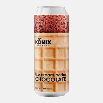 Пивной напиток Konix Ice Cream Porter Choc нефильтрованный осветленный пастеризованный 7% 450мл