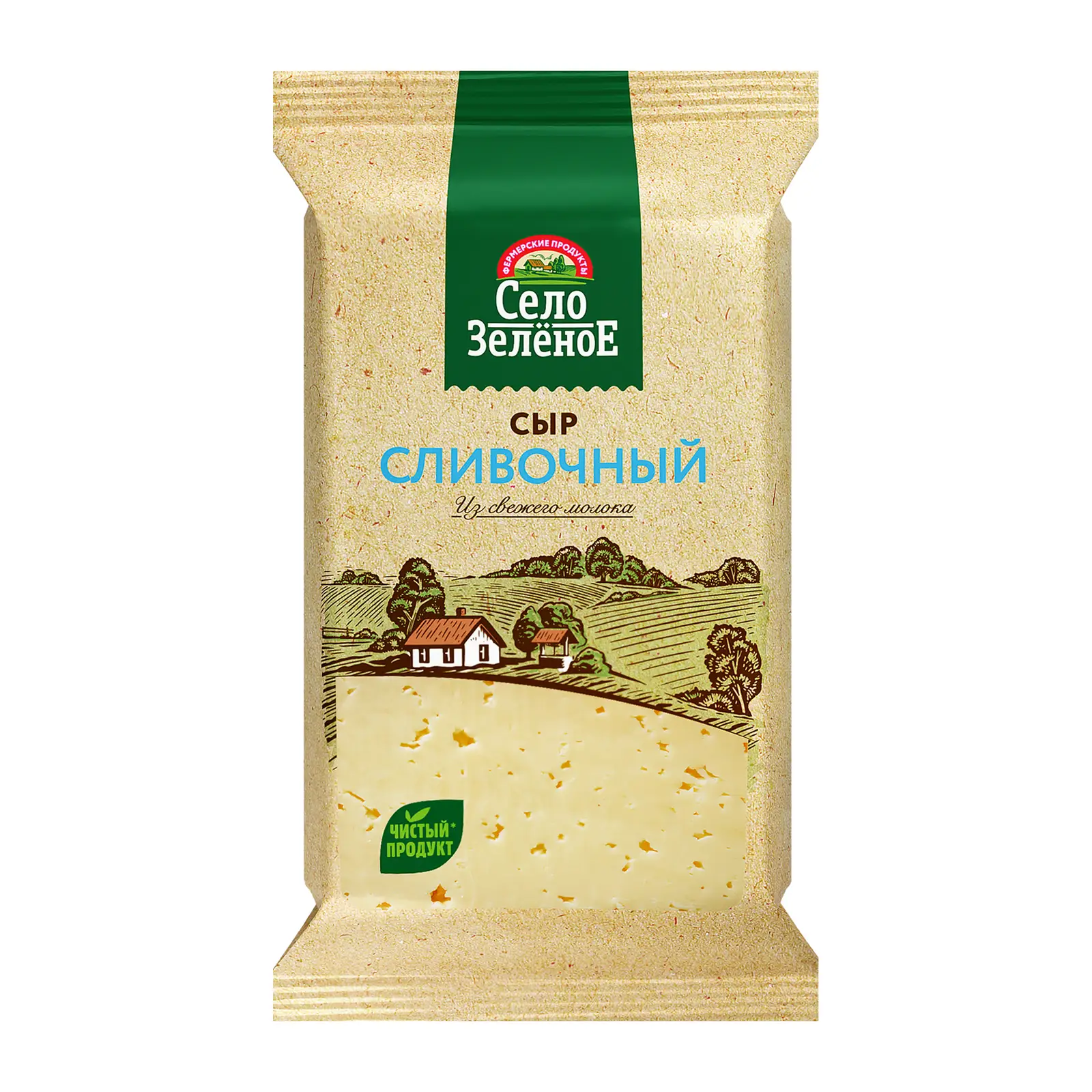 Сыр Село Зеленое Сливочный 50% 200г